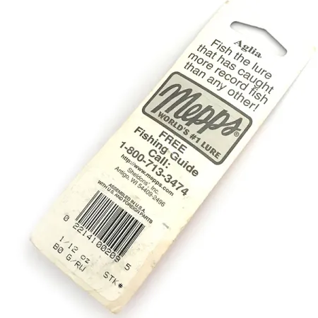 Mepps Aglia 0 cuiller tournante, Rouge/Blanc, 2.5g, truite, #8676