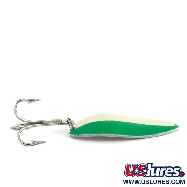 Seneca Little Cleo (Hula Girl) Glow Cuillère, Vert/Blanc, 21g, #8684