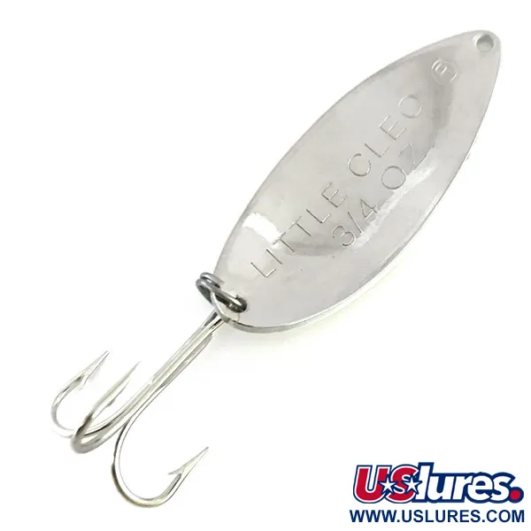 Acme Little Cleo Glow Cuillère, Blanc/Rouge/Nickel, 21g, Glow, #8689