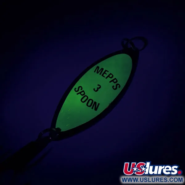 Mepps Spoon 3 Cuillère, Or/Vert, 13g, Phosphorescente, #8690