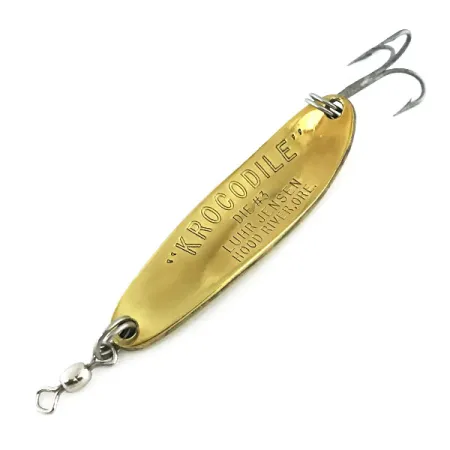 Luhr Jensen Krocodile Die #3 Cuillère, Gold, 14g, Profil étroit, #8774