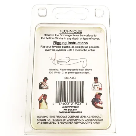 Luck E Strike Scrounger Original Jig Heads, Plomb, 7g, Gamakatsu, #8806