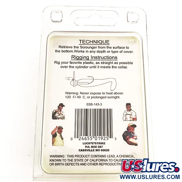 Luck E Strike Scrounger Original Jig Heads, Plomb, 7g, Gamakatsu, #8806