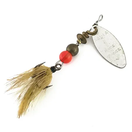 Mepps Aglia Long 0 Dressed Cuiller, Nickel / Paillettes Dorées, 3g, #8809