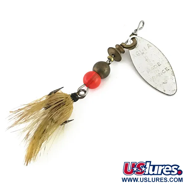 Mepps Aglia Long 0 Dressed Cuiller, Nickel / Paillettes Dorées, 3g, #8809