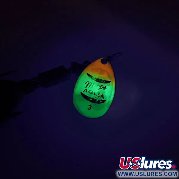 Mepps Aglia 3 dressed UV Cuillère, Fluo UV, 4.7g, Pompon, #8812