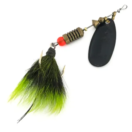 Mepps Black Fury 3 Dressed Cuillère, Black/Chartreuse, 7.3g, #8815