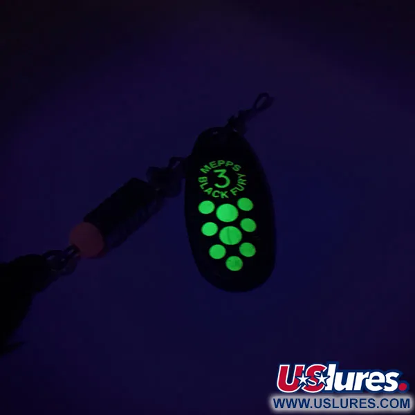 Mepps Black Fury 3 Dressed Cuillère, Black/Chartreuse, 7.3g, #8815