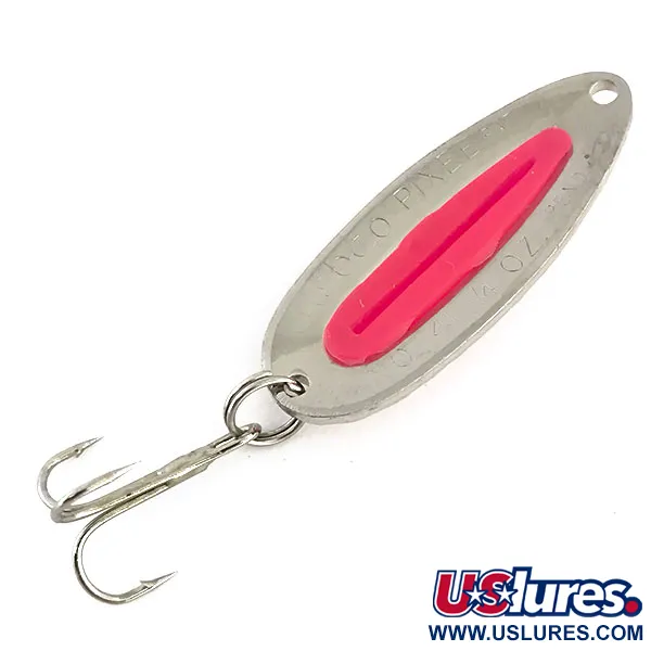 Nebco Pixee Cuillère, Nickel Martelé/Rose, 7g, Insert Brillant, #8874
