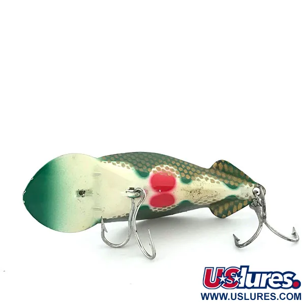 Buck Perry Spoonplug Cuillère, Vert-Or, 10g, Vintage, #8900