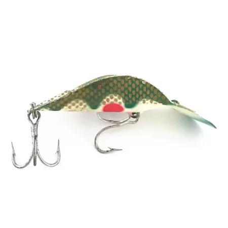 Buck Perry Spoonplug Cuillère, Vert-Or, 10g, Vintage, #8900