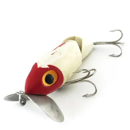 Fred Arbogast Jitterbug Articulé de Surface, Rouge/Blanc, 14g, #8911