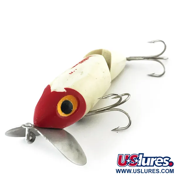 Fred Arbogast Jitterbug Articulé de Surface, Rouge/Blanc, 14g, #8911