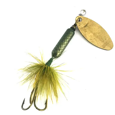 Worden’s Original Rooster Tail Cuiller, Or/Vert, 4,7g, Queue Plumes, #8934