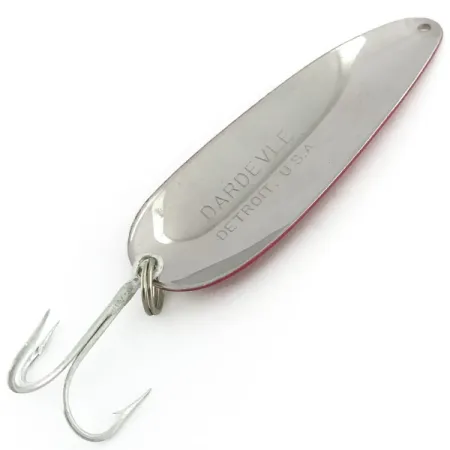 Cuillère Eppinger Dardevle, Rouge/Blanc/Nickel, 28g, Concave, #8940