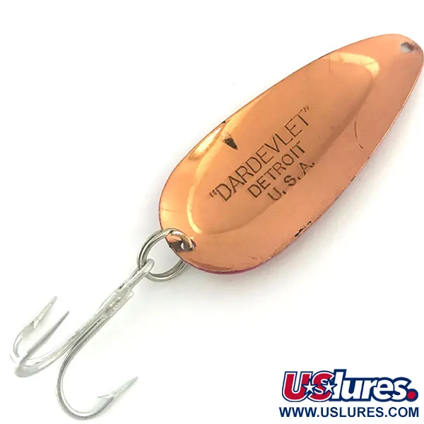 Dardevle Dardevlet Cuillère, Rouge/Blanc/Cuivre, 21g, Vintage, #8943