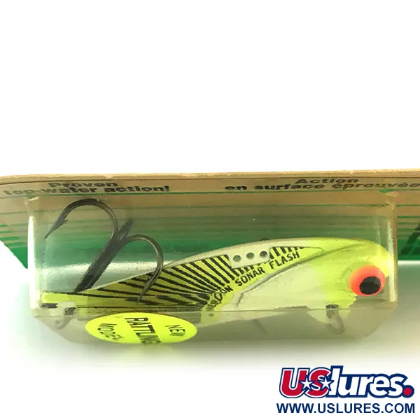 Heddon Rattling Sonar Flash 433F UV Lame, Chartreuse, 14g, UV, #8948