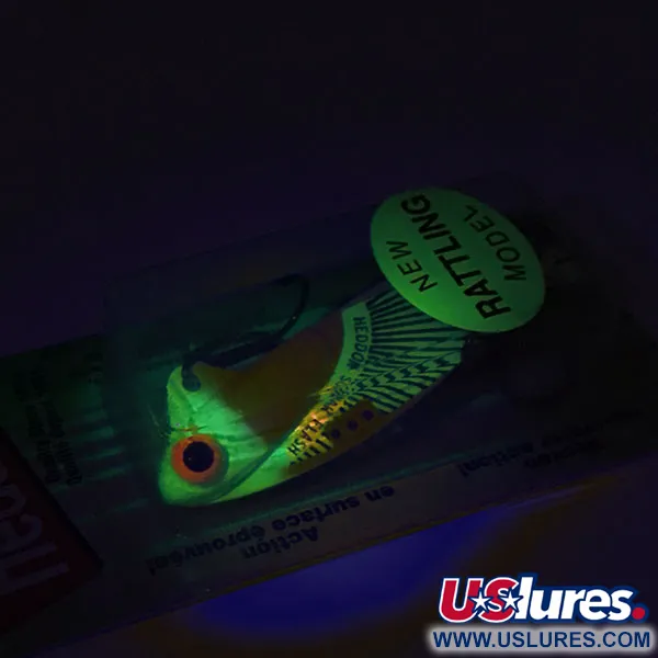 Heddon Rattling Sonar Flash 433F UV Lame, Chartreuse, 14g, UV, #8948