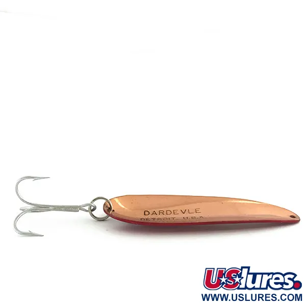 Eppinger Dardevle Cuillère, Rouge/Blanc/Cuivre, 28g, Vintage, #8957