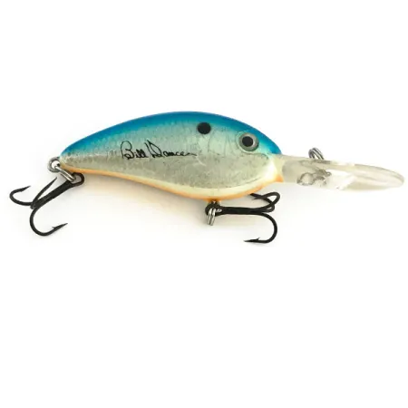 Excalibur Bomber Bill Dance Fat Fingerling Crankbait, Bleu-Argent, 12g, #8962