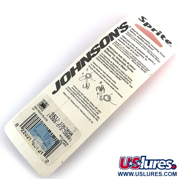 Johnson Sprite Gold Plated Cuillère, Or 24 carats, 14g, #8995