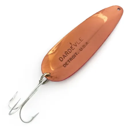 Cuillère Eppinger Dardevle, Rouge/Blanc/Cuivre, 28g, Dos Cuivre, #9048