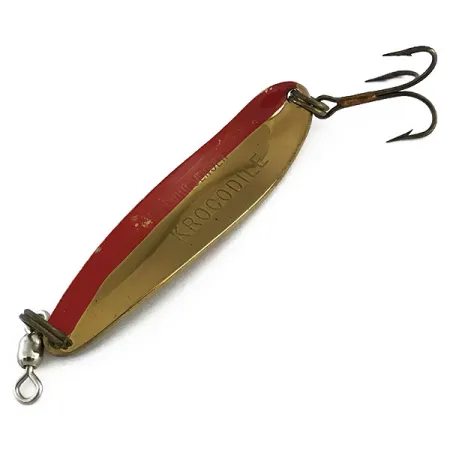 Luhr Jensen Krocodile Die #4 Cuillère, Laiton / Rouge, 14g, UV, #9058