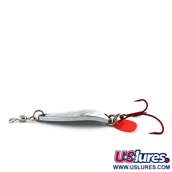 Cuillère Luhr Jensen Krocodile, Nickel/Hologramme, 9g, Hameçon rouge, #9059