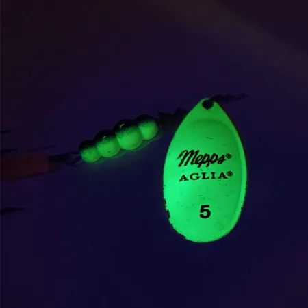 Mepps Aglia 5 Fluo UV Cuiller, Chartreuse, 14g, UV-réactif, #9060
