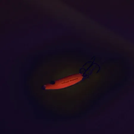 Northland Forage Minnow Jigging Spoon, Rouge / Rose, 3g, Glow, #9083