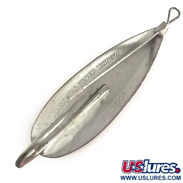 Johnson Weedless Silver Minnow Ondulante, Rouge/Blanc/Argent, 12g, #9089