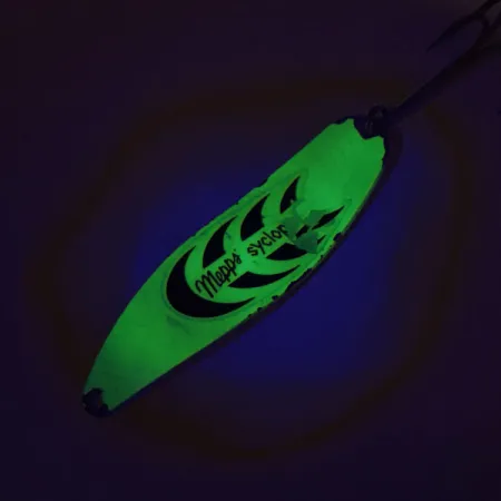 Mepps Syclops 3 Cuillère, Chartreuse/Argent, 26g, luminescente, #9090