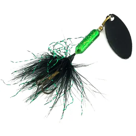 Worden’s Original Rooster Tail Cuiller, Noir / Vert, 3.6g, #9094