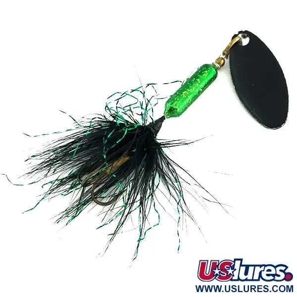 Worden’s Original Rooster Tail Cuiller, Noir / Vert, 3.6g, #9094