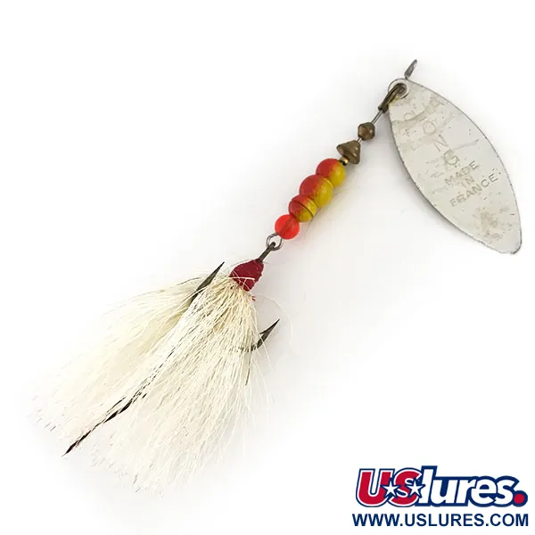 Mepps Aglia Long 3 Dressed Cuiller, Argent, 12g, Bucktail, #9128