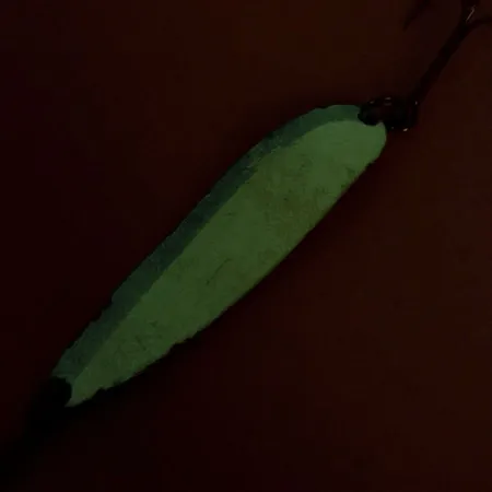 Luhr Jensen Krocodile Die #4 Glow Cuillère, Blanc/Vert/Nickel, 14g, #9136