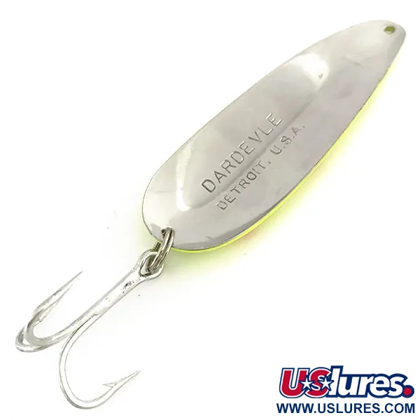 Eppinger Dardevle UV Cuillère, Jaune/Rouge/Nickel, 28g, UV, #9163