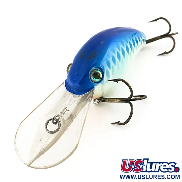 Strike King Pro Model 5XD Crankbait, Bleu/Blanc, 18g, Plongeant, #9184