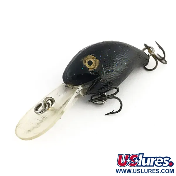 Rebel Deep Teeny R Crankbait Profond, Noir, 7g, Bavette Longue, #9185