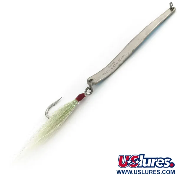 Acme Need-L-EEL Cuillère, Nickel / Bleu, 21g, Hameçon habillé, #9228