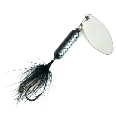 Yakima Bait Worden’s Original Rooster Tail Cuiller, Nickel/Noir, #9263
