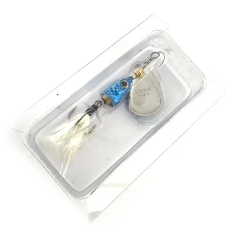 Blue Fox Vibrax Shallow Cuiller, Bleu arc-en-ciel, 8g, plumes, #9296