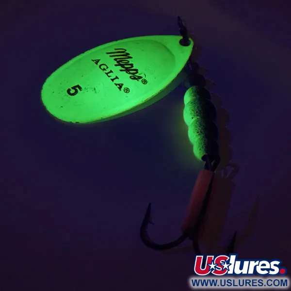 Mepps Aglia 5 UV Cuillère tournante, Chartreuse Fluo UV, 14g, UV, #9325