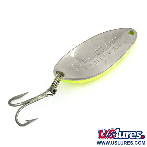 Eppinger Dardevle Devle Dog 5200 Cuillère, Nickel/Chartreuse, 7g, #9384