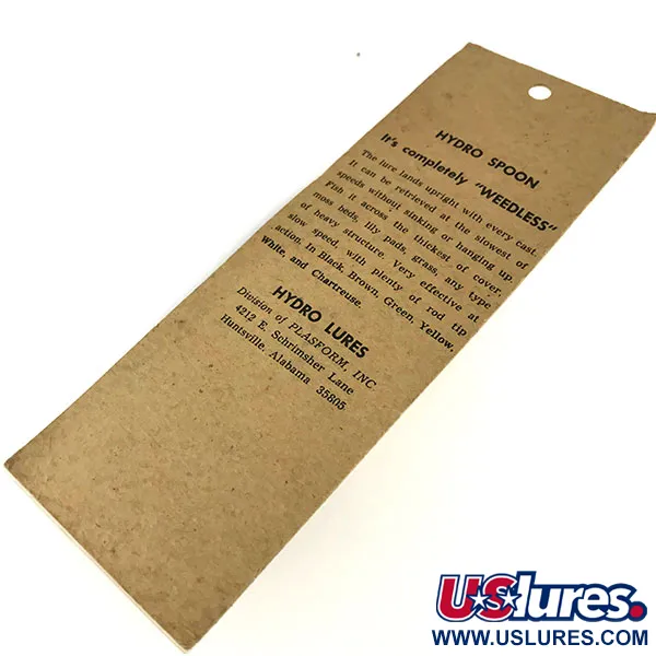 Hydro Lures Weedless Hydro Spoon, Blanc / Noir, 14g, Anti-herbe, #9466