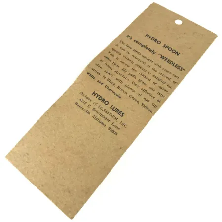 Hydro Lures Weedless Hydro Spoon, Blanc/Rouge/Vert, 14g, Anti-herbe, #9467