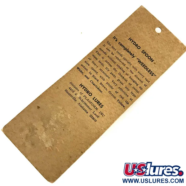 Hydro Lures Weedless Hydro Spoon Cuillère, Jaune/Noir, 17g, anti-herbe, #9468