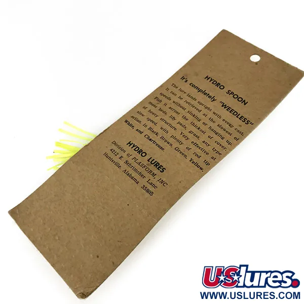 Hydro Lures Weedless Hydro Spoon Cuillère, Jaune/Noir, 14g, #9469