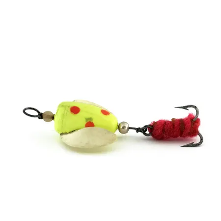Leurre Shur Strike Spin-n-Glo UV, Jaune/Rouge, 3.6g, UV-réactif, #9479