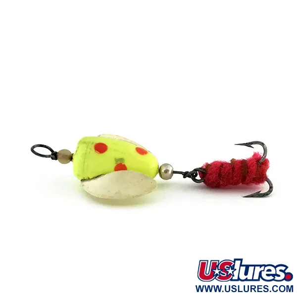 Leurre Shur Strike Spin-n-Glo UV, Jaune/Rouge, 3.6g, UV-réactif, #9479